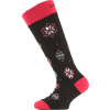 Dětské merino lyžařské ponožky LASTING Sja černé Velikost: (34-37) S