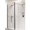 HOPA Walk-in sprchovací kút LAGOS GRAFIT NEW 200 s otočným panelom Farba rámu - Grafit, Rozmer A - 130 cm, Rozmer C - 200 cm, Výplň - Číre bezpečnostné sklo - 8 mm BCLAGO13GCN2+BCLAGO2OPGC