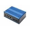 DIGITUS Industrial 4+2-Port Gigabit Ethernet Switch 4 Port GE RJ 54, 2 GE SFP Port