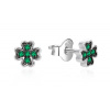Agato Malé stříbrné náušnice Čtyřlístky AGT-E209PGR