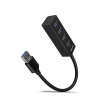 AXAGON HUE-M1A, 4x USB 3.2 Gen 1 MINI hub, kovový, kabel USB-A 20cm HUE-M1A