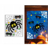 Dekorácie Želé Nálepky na Okno Sklo PAVÚK Pavučina Halloween
