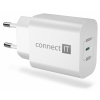 Adaptér CONNECT IT Voyager2 1×USB-C, 25W PD, bílý