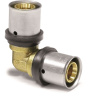 PipeTec Mosadzná lisovacia spojka uhlová 32x3 / 32x3 TH