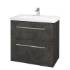 Dreja Umývadlová skrinka BIG INN SZZ2 80 - D16 Tmavý betón / Úchytka T02 / D16 Tmavý betón