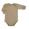 Rastúce body NATURE, dlhý rukáv s gombíkmi, bavlna, fango, 68/74 Baby Nellys