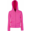 Fruit of the Loom Mikina Premium Lady-Fit Hooded Jacket s kapucí na zip, dámská COT-16211831005 2XL Fuchsia