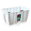 Nohel garden Truhlík CROWN na zábradlí plastový bílý 39x28cm