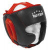TOP TEN Head Guard for sparring with cheekbone protection - black-red, size S-M Size: L-XL, Color: Black - Red