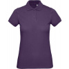 B&C | Inspire Polo /women, Dámske piqué polo z bio bavlny, fialová radiant, L