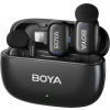 Boya Mini-15 Ultracompact 2.4GHz Wireless Microphone System with Lightning plug (Black)