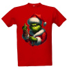 Tričko s potlačou Vánoční Grinch s lanem 2 pánské Červená M