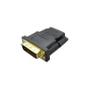 Adaptér DVI samec (24+1) na HDMI samicu, čierny