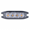 Výstražné osvetlenie oranžové 4x3W LED R65 R10 12/24V IP67 AMIO-02298