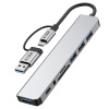 AppleMix Konektor / USB Hub TECH-PROTECT HB06 8v1 USB-C - sivý