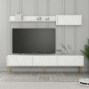 TV skrinka Lyon 2 - White, Gold