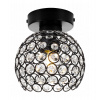 Light Home Stropné svietidlo Crystal, 1x čierne krištáľové tienidlo