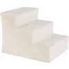 Tectake 405121 schody pre domácich miláčikov paw path s plyšovým poťahom 37 x 45 x 34,5 cm piesková