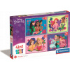 CLEMENTONI Disney princeznej 4v1 12+16+20+24 dielov