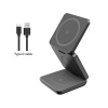 1stCOOL bezdrôtová skladacia QI nabíjačka 3v1, MagSafe, čierna, USB-C TN-WC10Black 1stCool