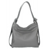 Kožená kabelka na rameno 579 tmavošedá Made in Italy