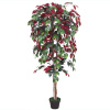 Decovego Červený fikus Benjamin Birch Fig Artificial Plant Artificial Tree 150cm Decovego
