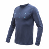 Pánske tričko dl.rukáv SENSOR MERINO BLEND TYPO deep blue S