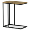 Odkládací stôl, MDF doska, dekor divoký dub, čierny kov AF-3006 OAK