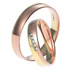 VIPgold Svadobné obrúčky 95032 - žlto-červené zlato Dámska / Pánska / Pár: pár, Kamene: Lab. diamant