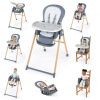 Ingenuity Stolička jedálenská Deluxe 7v1 Proper Positioner™ 0m+ do 23 kg Chambray