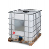 IBC kontajner Recobulk, drevená paleta, 1000 litrov, veko DN 225, uzáver DN 50