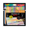 STABILO ARTY kreatívna súprava - Premium fixky STABILO Pen 68 a jemný liner STABILO point 88 - 24 ks v krabičke
