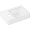 Hansgrohe Xelu Q - Umývadielko 360x250 mm SmartClean s otvorom na batériu vľavo bez prepadu, biela 61085450
