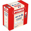 Pyrex Sada miesok sklo 3 ks 0,7 l +1,1 l + 2,3 l