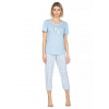 Dámské pyžamo 659/41 REGINA modrá světlá L
