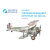 Bristol Bulldog Mk.II 3D-Printed & coloured Interior on decal paper (Airfix)
