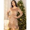 Dámske krátke šaty VSB VELVET GOLD , ZVOĽTE VEĽKOSŤ OBLEČENIA L/XL