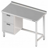 Přístěnný stůl, blok se dvěmi zásuvkami po levé straně 1900x700x850 mm | STALGAST, 980247190 inox