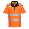 PORTWEST HI-VIS DX412 / Reflexná strečová polokošeľa - HV oranžová/čierna L