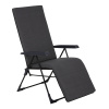 Polohovacie záhradné kreslo s podnožkou Barletta Plus Black Edition H024-07PB PATIO