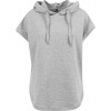 Build Your Brand Dámska mikina s krátkym rukávom BY034 Heather Grey 4XL