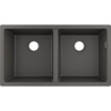 HANSGROHE S510-U770 granitový dvojdrez, montáž pod pracovnú dosku, 820 x 450 mm, kamenná sivá, 43434290