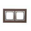Kontakt Simon 2-rámček Simon54 NATURE wenge/striebro drevený DRN2/84