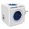 Cubenest Powercube Original USB PD 20W, A+C, 4× zásuvka, bílá/modrá, dětská pojistka, uzemnění, max. 16A/250V~3680W (PC220BL)