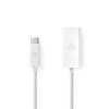 Nedis CCGB64950WT02 - Kabel Adaptéru USB Typ-C | Typ-C Zástrčka - RJ45 (8P8C) Zásuvka | 0,2 m | Bílá barva