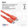 Kábel Club 3D USB typ C - USB typ C 2 m oranžový