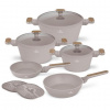 Berlingerhaus s titanovým povrchom 10 ks Taupe Nordic Collection BH-8343