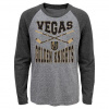 Outerstuff Dětské tričko Vegas Golden Knights NHL Cross Stick Ls Triblend Raglan Veľkosť: Detské XL (13 - 15 rokov)