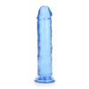 RealRock Crystal Clear Realistic 8″ modré dildo s prísavkou 22 x 4 cm