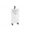 ArtDef Kúpeľňová skrinka NOVELTY White D40 s umývadlom Roberto | 40 cm